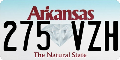 AR license plate 275VZH