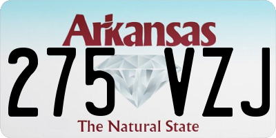 AR license plate 275VZJ