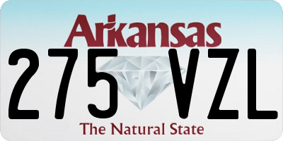 AR license plate 275VZL