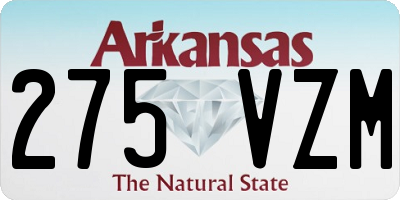 AR license plate 275VZM