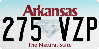 AR license plate 275VZP