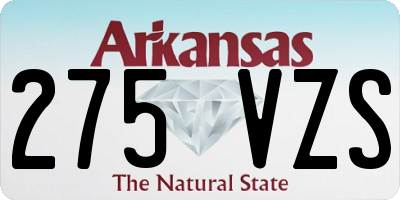 AR license plate 275VZS