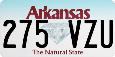 AR license plate 275VZU
