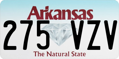 AR license plate 275VZV