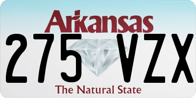 AR license plate 275VZX
