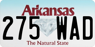 AR license plate 275WAD