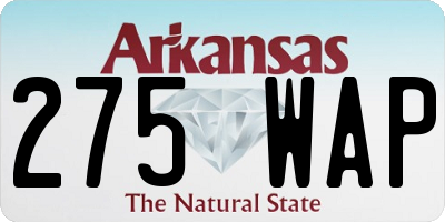 AR license plate 275WAP