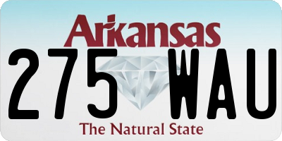AR license plate 275WAU