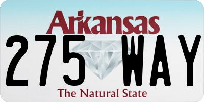 AR license plate 275WAY