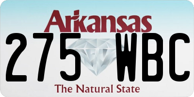 AR license plate 275WBC