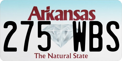 AR license plate 275WBS