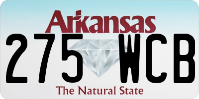 AR license plate 275WCB