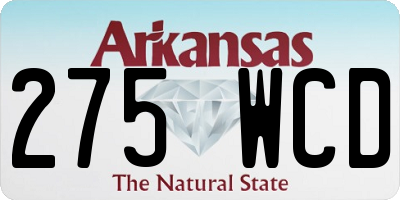 AR license plate 275WCD