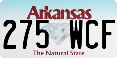 AR license plate 275WCF