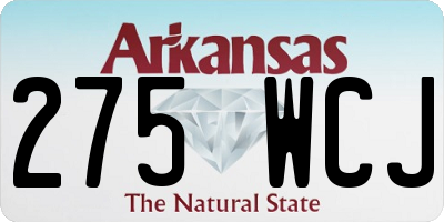 AR license plate 275WCJ