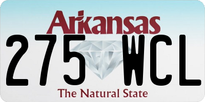 AR license plate 275WCL