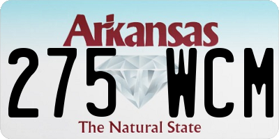 AR license plate 275WCM