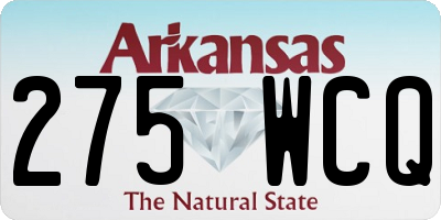 AR license plate 275WCQ