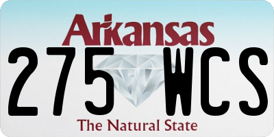 AR license plate 275WCS