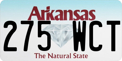 AR license plate 275WCT