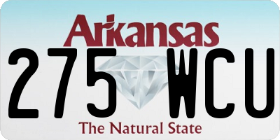 AR license plate 275WCU