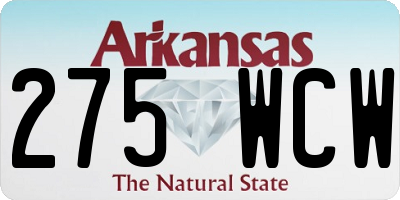 AR license plate 275WCW