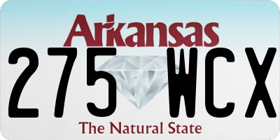 AR license plate 275WCX