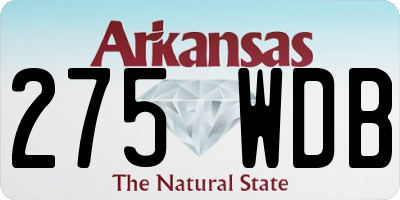 AR license plate 275WDB