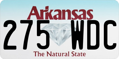 AR license plate 275WDC