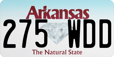 AR license plate 275WDD