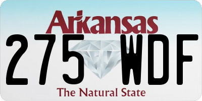 AR license plate 275WDF