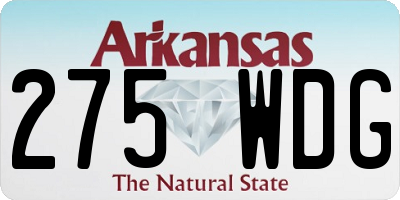AR license plate 275WDG