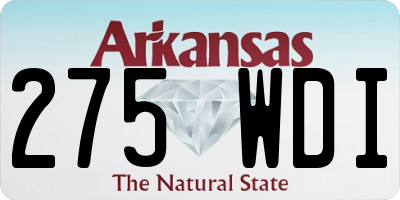 AR license plate 275WDI