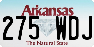 AR license plate 275WDJ