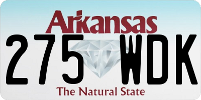 AR license plate 275WDK