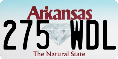 AR license plate 275WDL