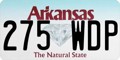 AR license plate 275WDP