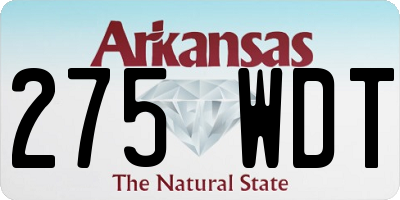AR license plate 275WDT