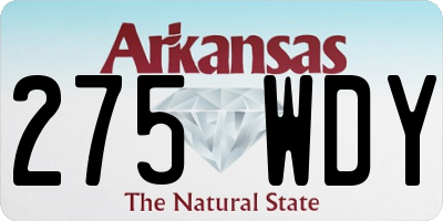 AR license plate 275WDY