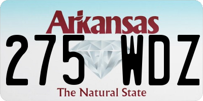 AR license plate 275WDZ