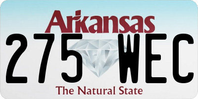 AR license plate 275WEC