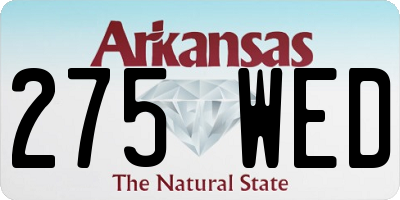 AR license plate 275WED