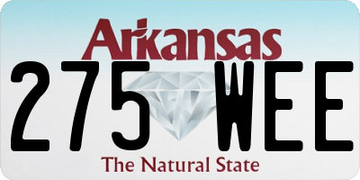 AR license plate 275WEE