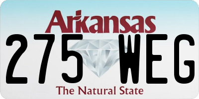 AR license plate 275WEG
