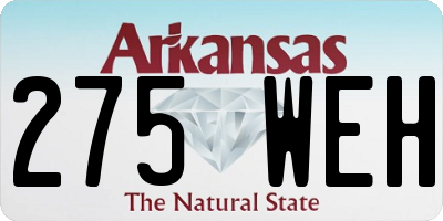 AR license plate 275WEH