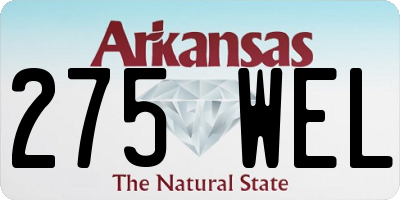 AR license plate 275WEL