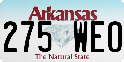 AR license plate 275WEO