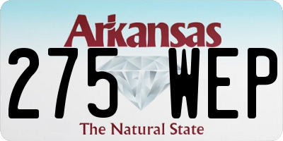 AR license plate 275WEP