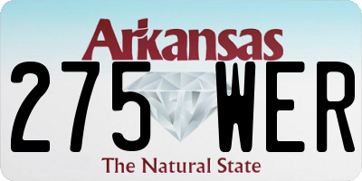 AR license plate 275WER