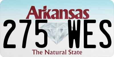 AR license plate 275WES